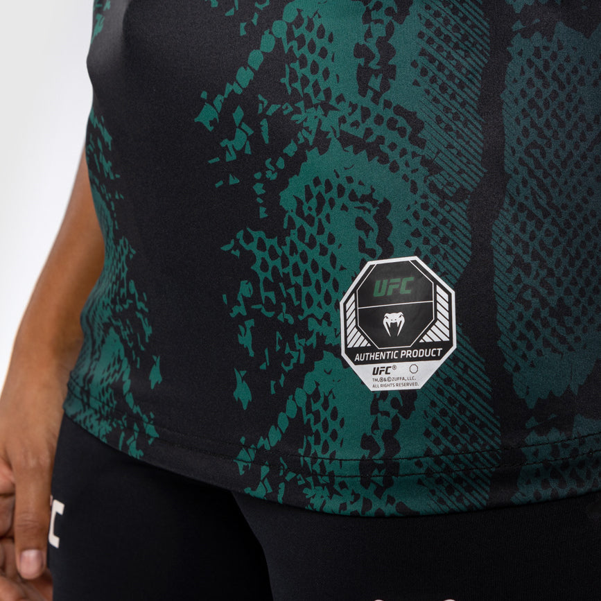 T-shirt Technique Personnalisé pour Femme UFC Adrenaline by Venum Authentic Fight Night - Emerald Edition - Vert/Noir - product-type_T-Shirts Dry Tech