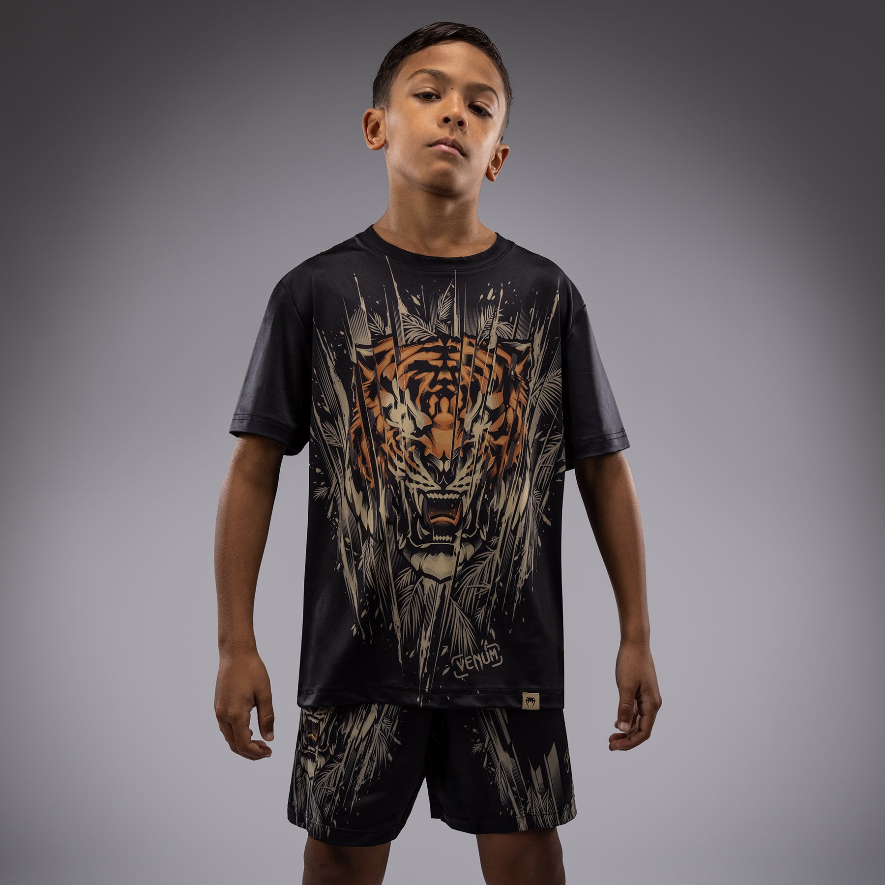 T-Shirt Dry-Tech Venum Tiger pour Enfants - Noir/Orange Néon - product-type_T-Shirts Dry Tech