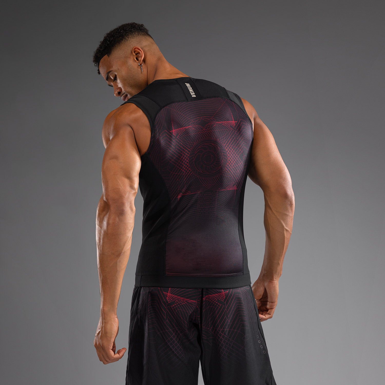 Rashguard sans Manches Venum G-Fit Air pour Hommes - Noir Profond/Rouge Feu - product-type_T-Shirts de Compression