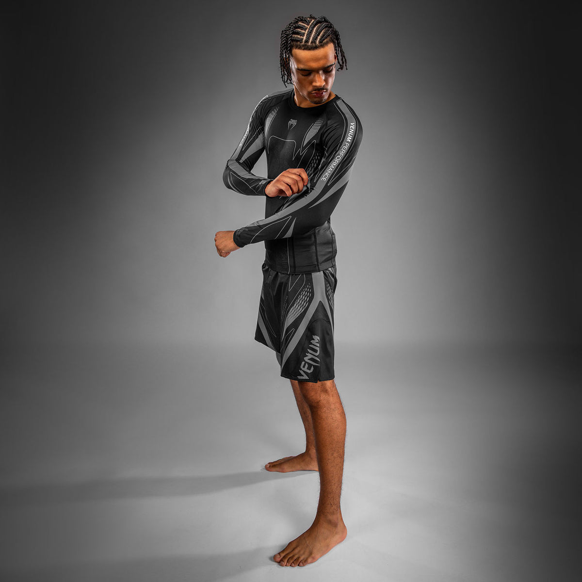 Rashguard à manches longues Venum Amazonia Reborn - Noir/Gris
