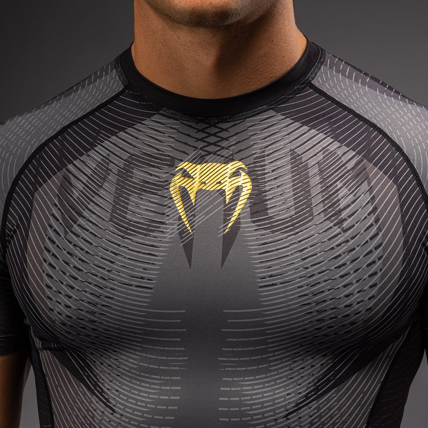 Rashguard à Manches Courtes Venum Galactic 3.0 - Noir/Or