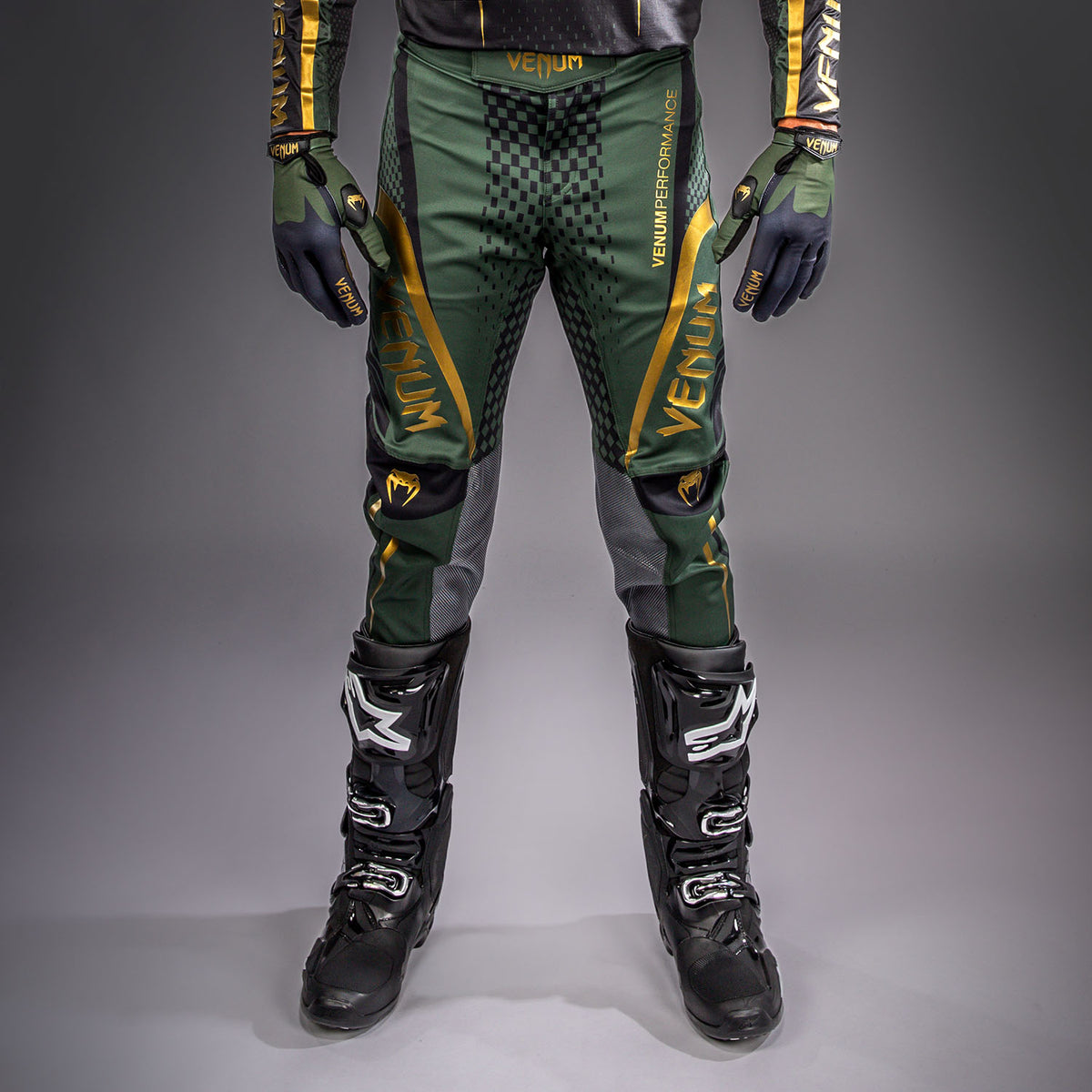 Pantalon de Motorsports Venum MX Challenger - Noir/Vert/Or