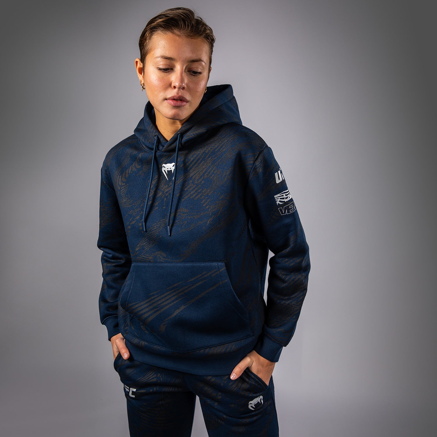 Sweatshirt à Capuche pour Femmes UFC Fusion by Venum Fight Week - Bleu Océanique - product-type_Sweatshirts