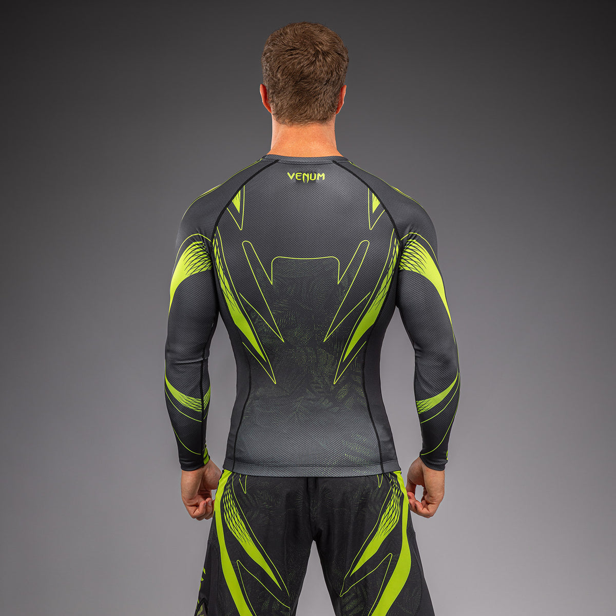 Rashguard à manches longues Venum Amazonia Reborn - Noir/Vert