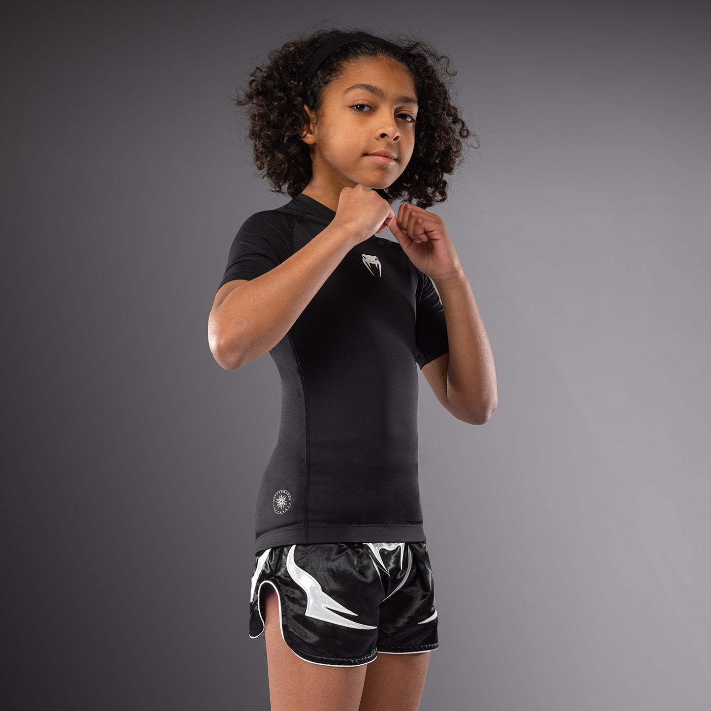 Rashguards Manches Courtes pour Enfants Venum Contender - Noir - product-type_T-Shirts de Compression