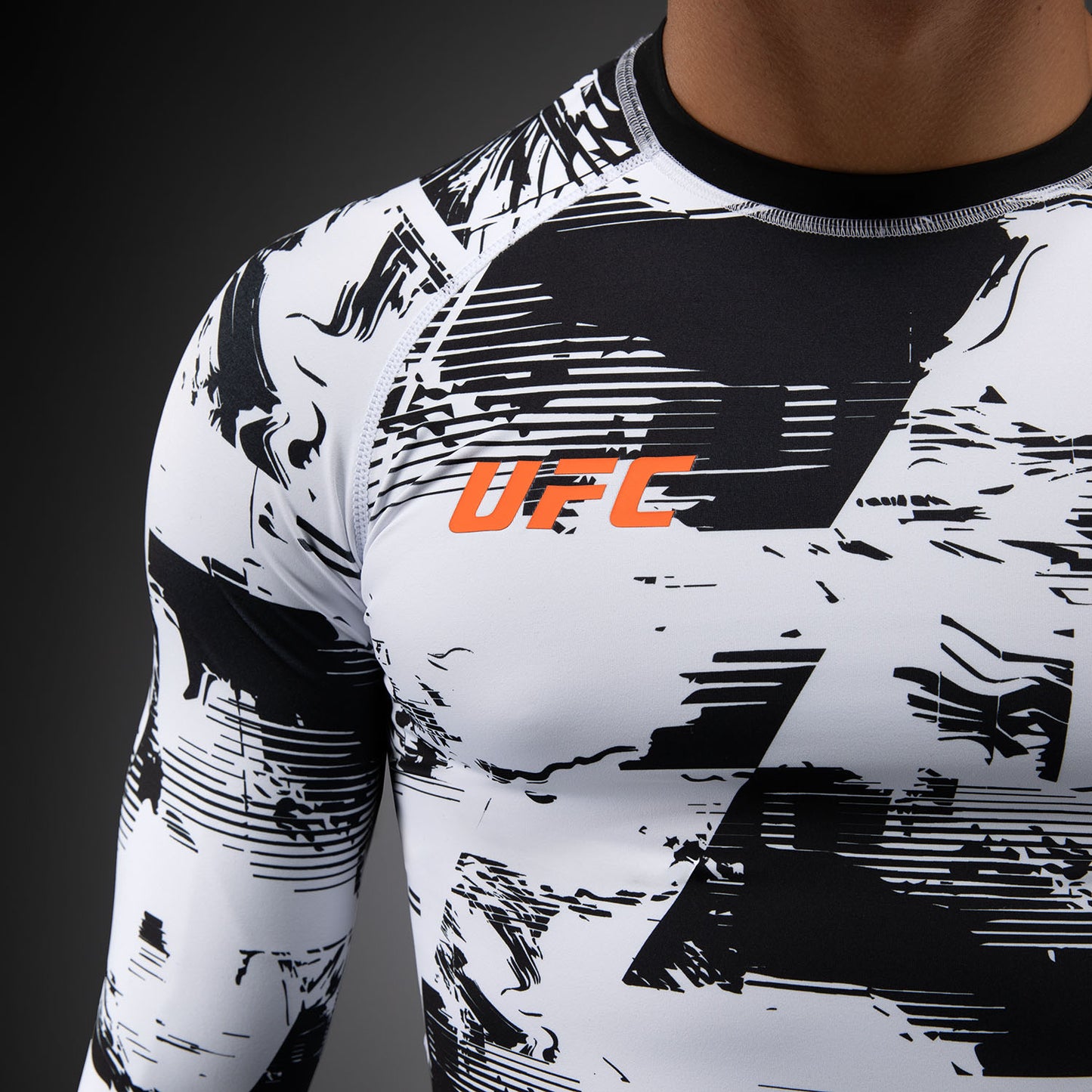 Rashguard manches longues Performance Homme UFC Zenith by Venum Authentic Fight Week - Blanc