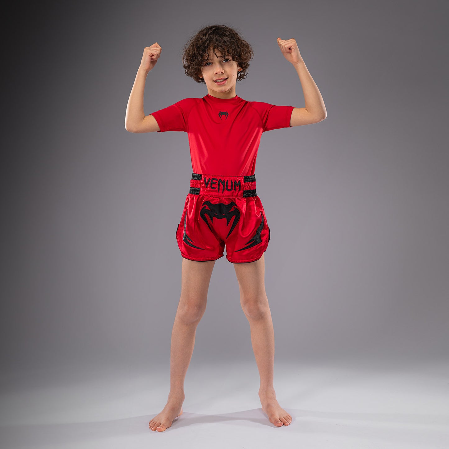 Short de Muay Thaï Venum Inferno pour Enfants - Rouge Cerise - product-type_Shorts de Muay Thai