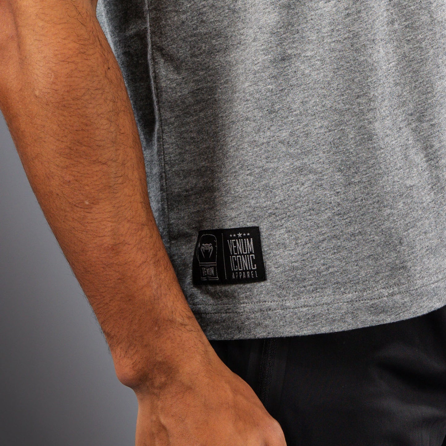 T-shirt en Coton Venum Fight Icon - Gris Chiné Clair