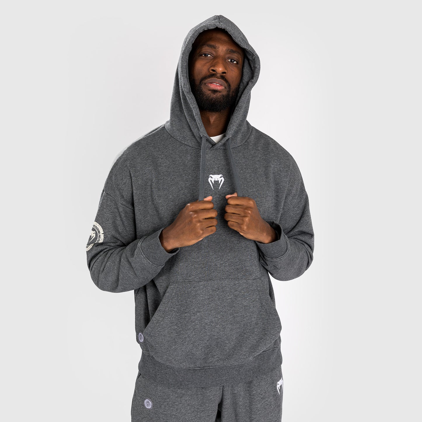 Sweatshirt À Capuche Pour Hommes Venum Vortex XL Lite - Gris Foncé Chiné - product-type_Sweatshirts