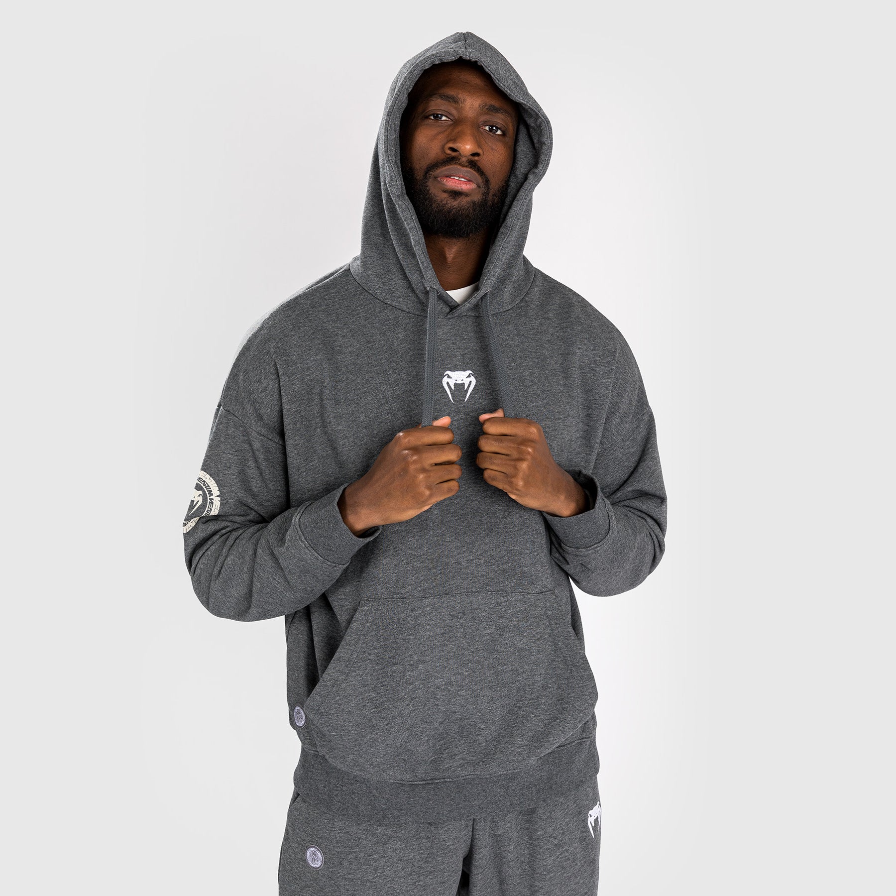 Sweatshirt À Capuche Pour Hommes Venum Vortex XL Lite - Gris Foncé Chiné - product-type_Sweatshirts