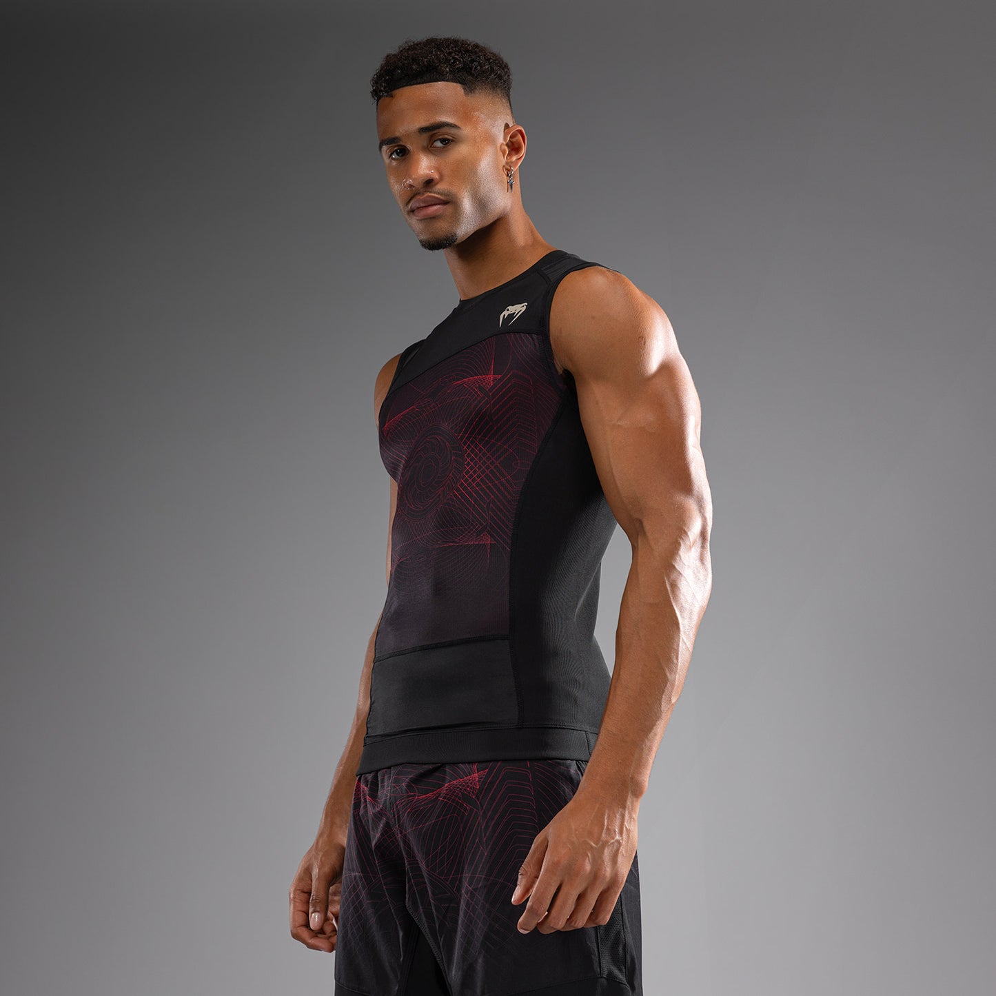 Rashguard sans Manches Venum G-Fit Air pour Hommes - Noir Profond/Rouge Feu - product-type_T-Shirts de Compression