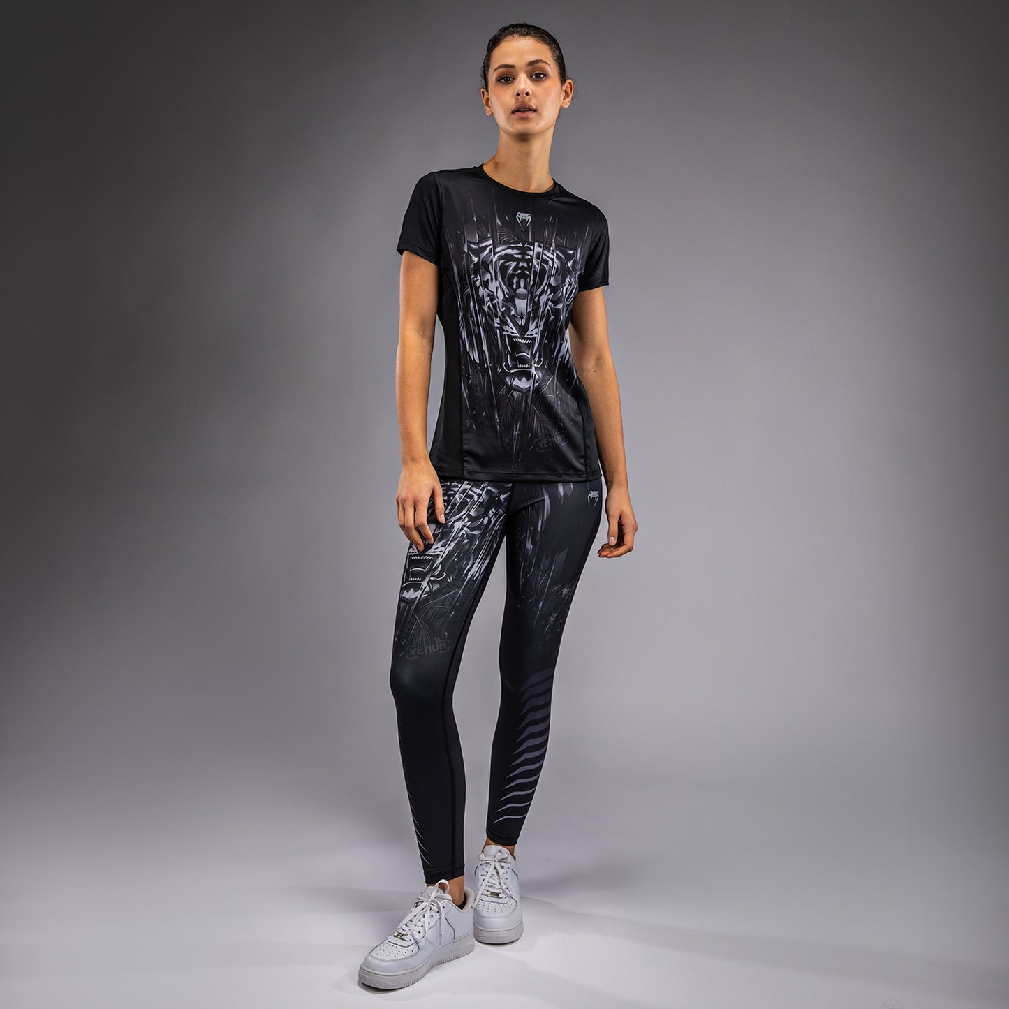 T-Shirt Dry-Tech Venum Tiger pour Femmes - Noir/Argent - product-type_T-Shirts Dry Tech