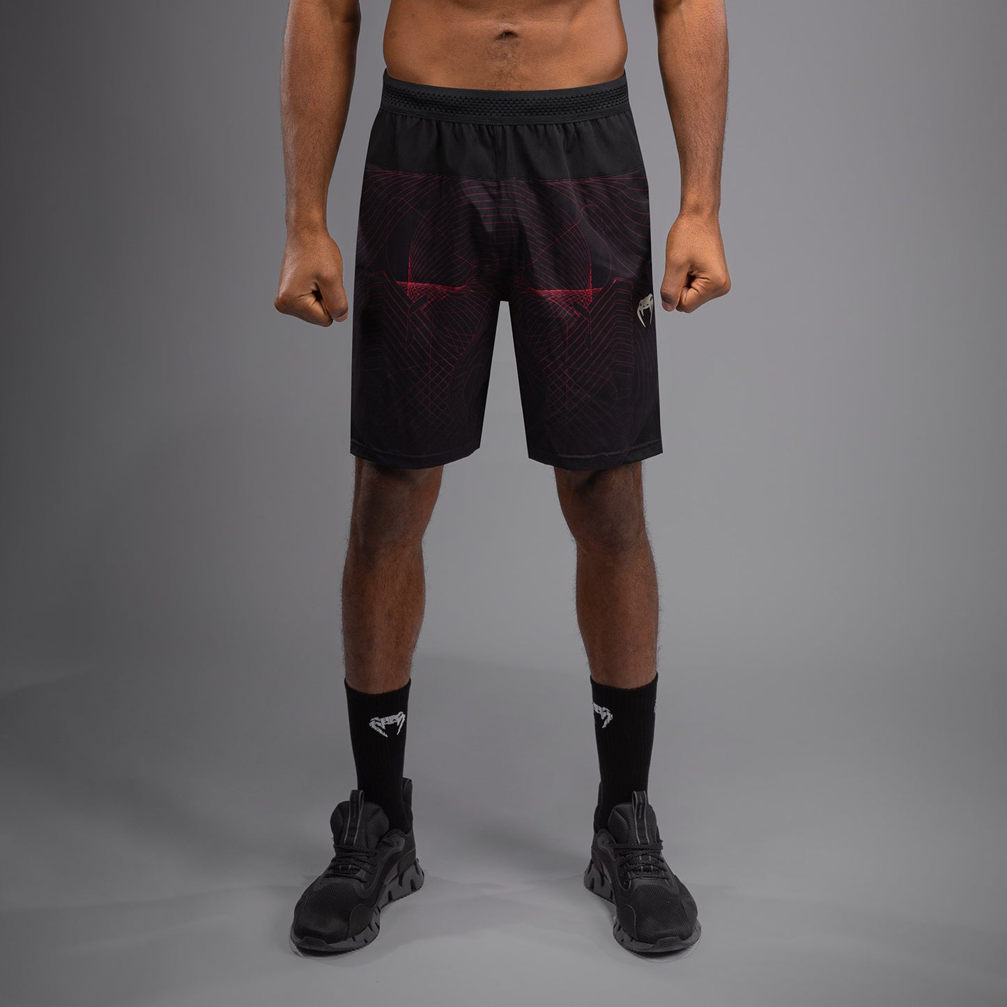 Short d'entraînement Venum G-Fit Air pour Hommes - Noir Profond/Rouge Feu - product-type_Shorts de training