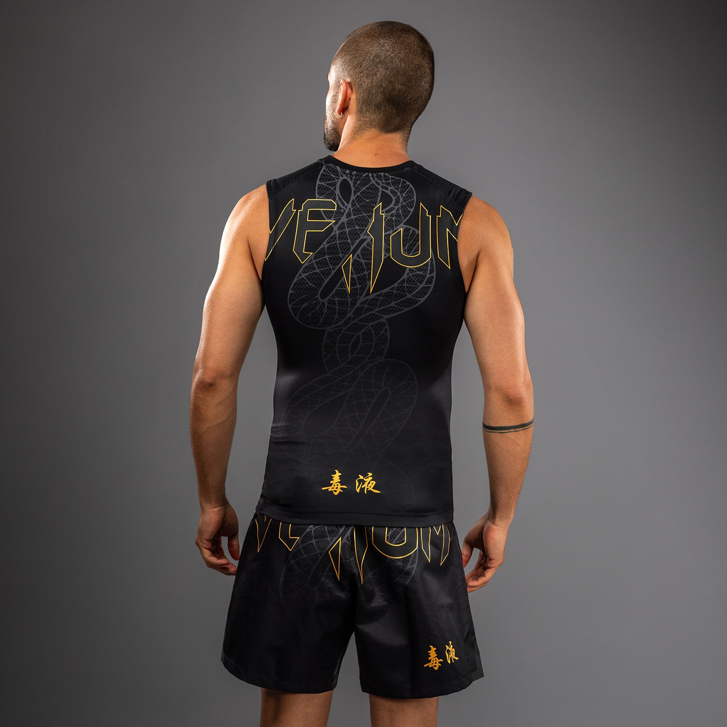 Rashguard Sans Manches Venum Serpenti – Noir/Argent/Or - product-type_T-Shirts de Compression