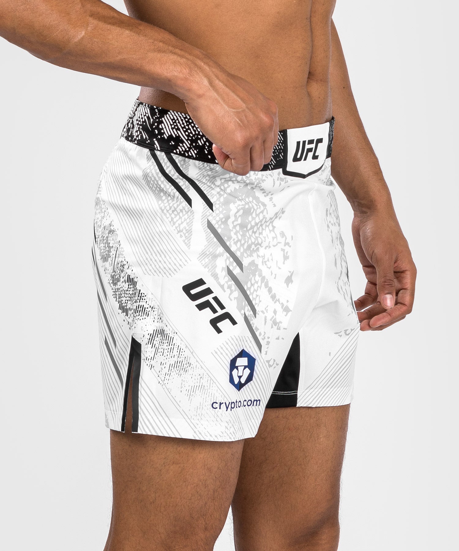 Short de combat personnalisé Coupe courte pour Hommes UFC Adrenaline by Venum Authentic Fight Night – Blanc - Shorts de MMA