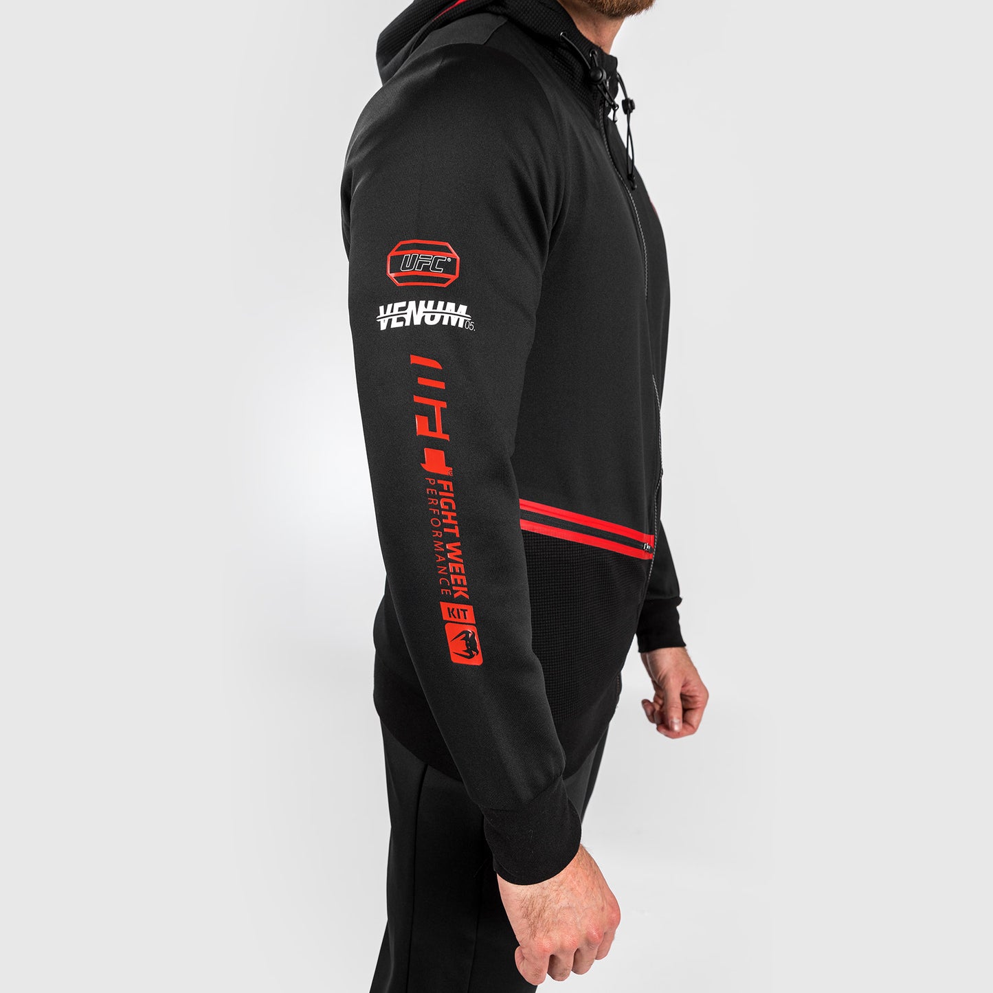Sweatshirt zippé à capuche pour Hommes UFC Adrenaline by Venum Fight Week - Noir - product-type_Sweatshirts