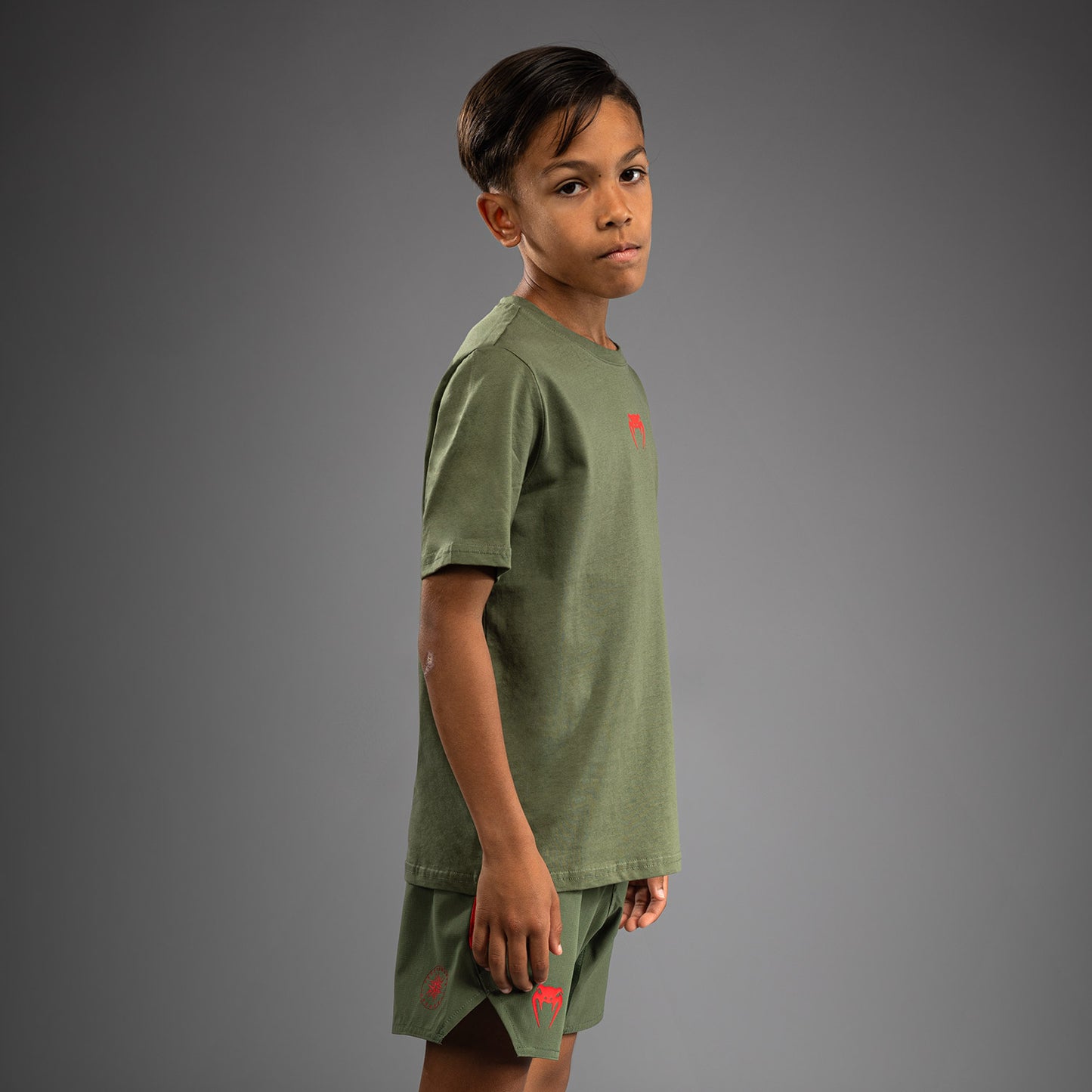 T-shirt pour Enfants Venum Contender - Vert militaire/Orange - product-type_T-Shirts