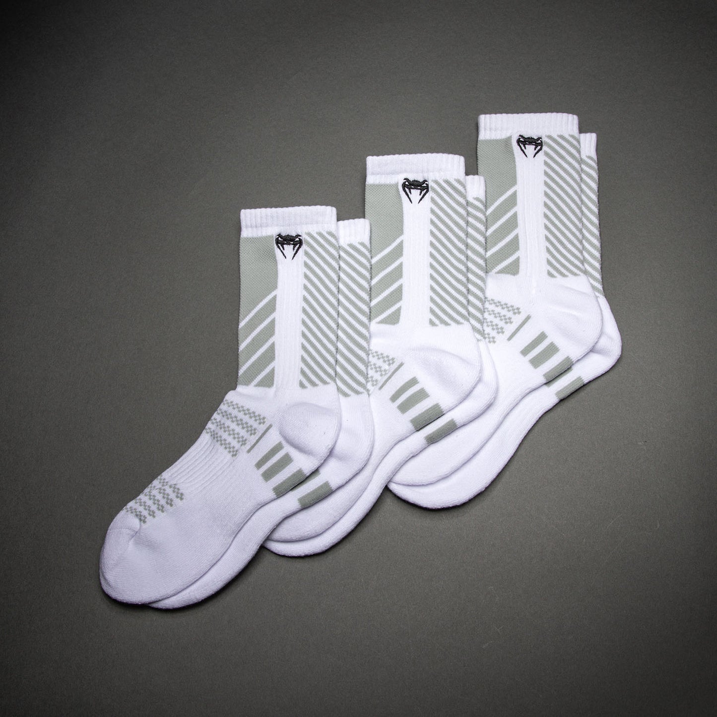 Pack de 3 Paires de Chaussettes Mi-longues Venum Vector - Blanc/Gris - product-type_Chaussettes