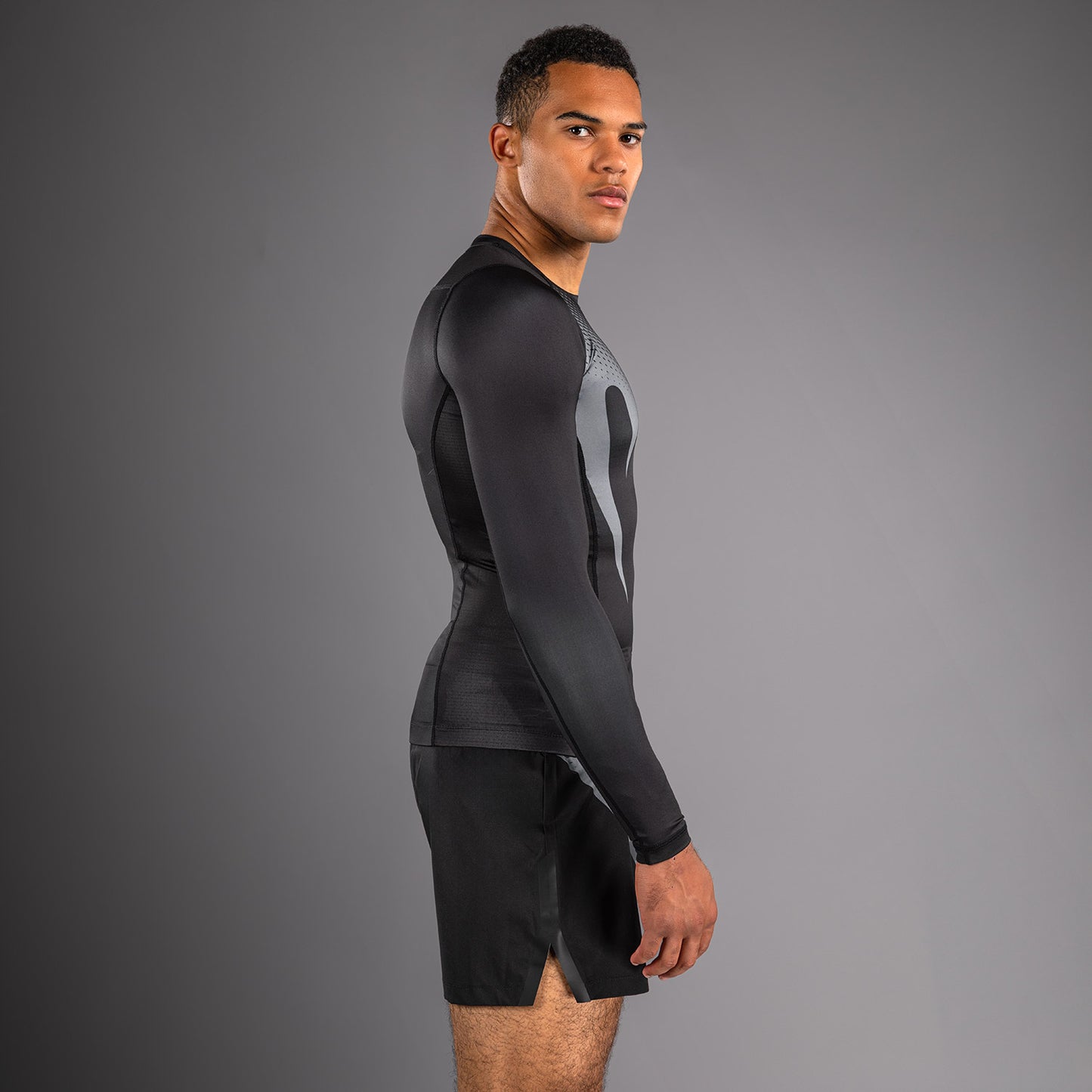 Rashguard Venum No Gi - Noir/Gris Argenté