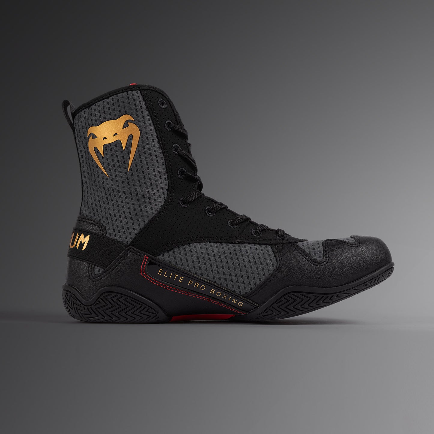Chaussures de boxe Venum Elite - Gris Orage/Or - product-type_Chaussures de boxe