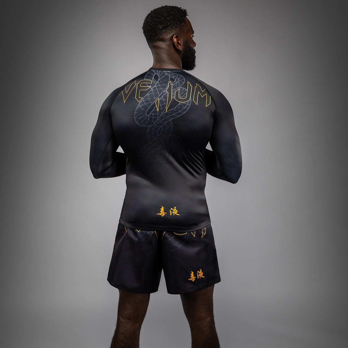 Rashguard Manches Longues Venum Serpenti – Noir/Argent/Or - product-type_T-Shirts de Compression