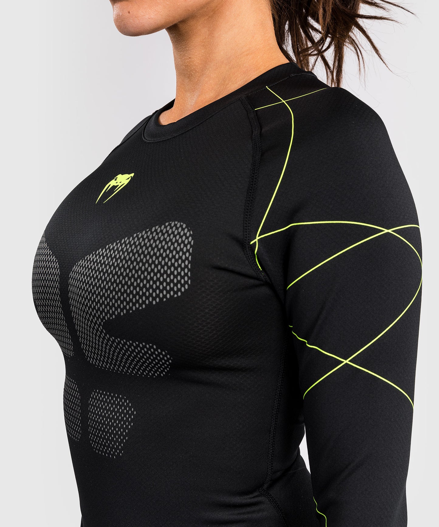 Rashguard Manches Longues Venum Training Camp 4.0 - Noir/Vert Fluo - product-type_T-Shirts de Compression
