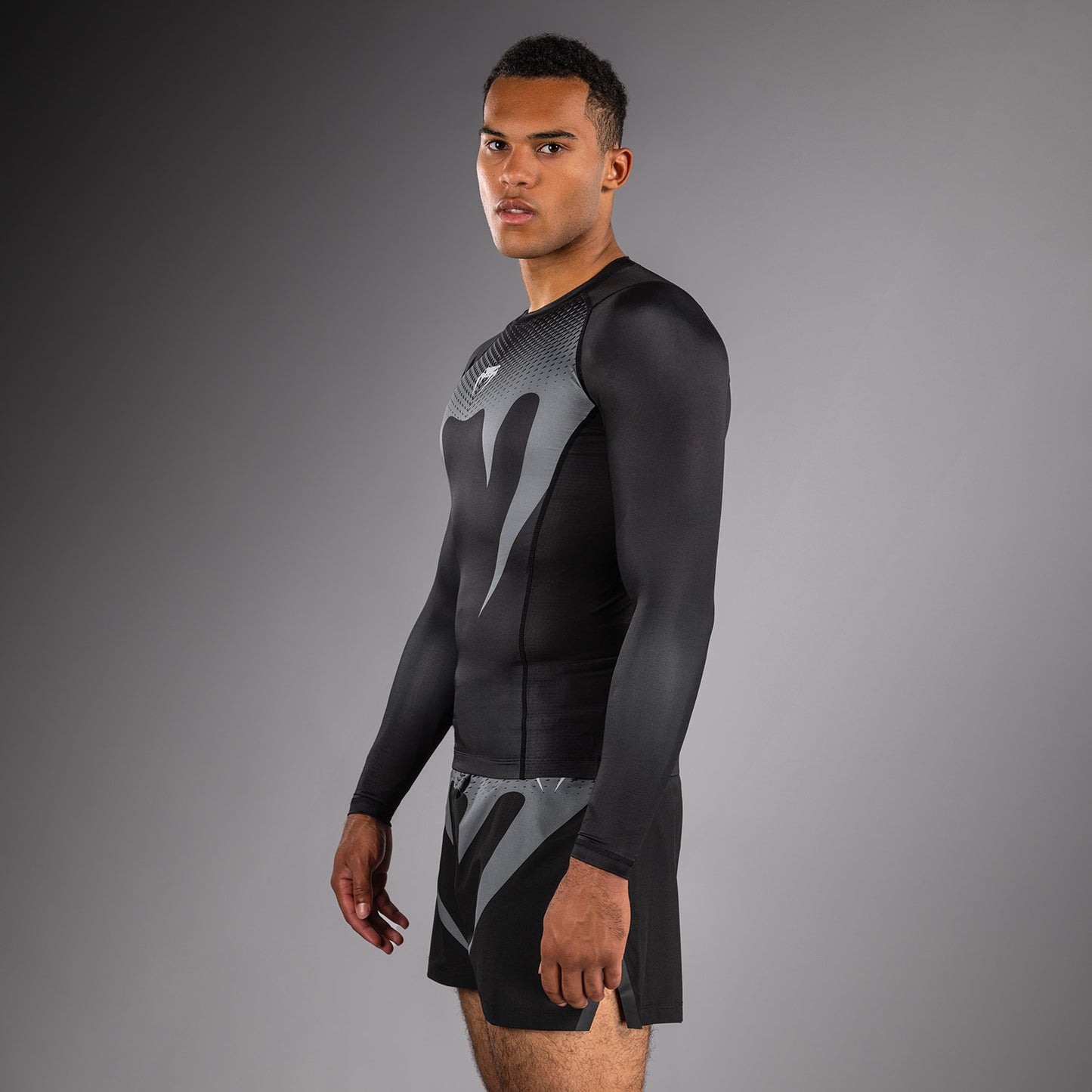 Rashguard Venum No Gi - Noir/Gris Argenté