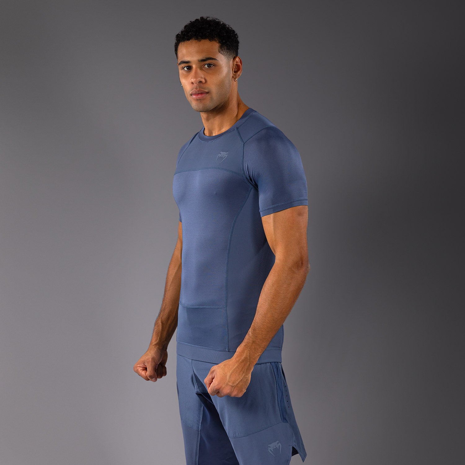Rashguard à Manches Courtes Venum G-Fit Air pour Hommes - Bleu Brumeux - product-type_T-Shirts de Compression