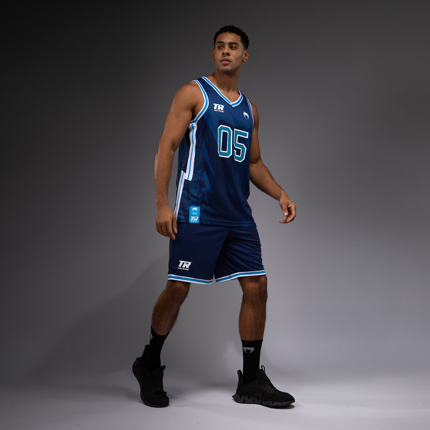 Maillot de Basket Venum x Top Rank Original pour Hommes - Bleu Marine - product-type_Débardeurs