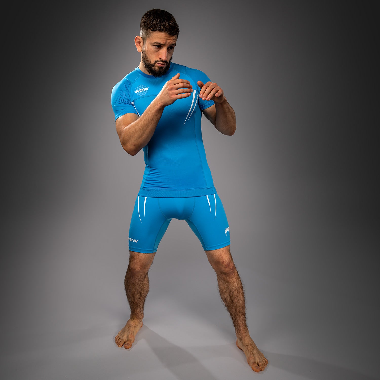 Rashguard manches courtes Venum x WOW FC - Bleu - product-type_T-Shirts de Compression