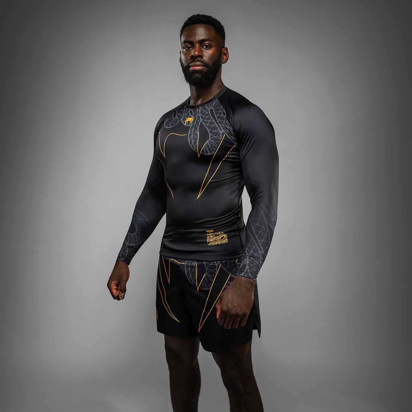 Rashguard Manches Longues Venum Serpenti – Noir/Argent/Or - product-type_T-Shirts de Compression