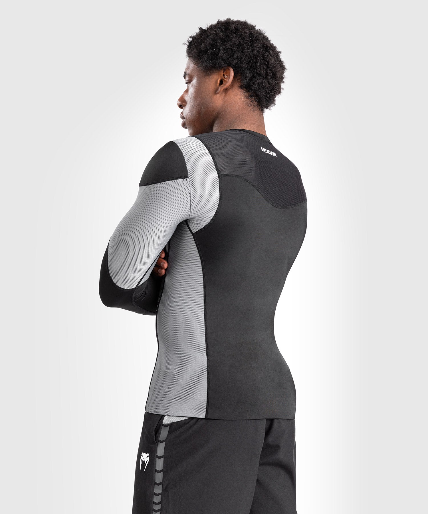 Rashguard À Manches Longues pour Hommes Venum Tempest - Noir/Gris - product-type_T-Shirts de Compression