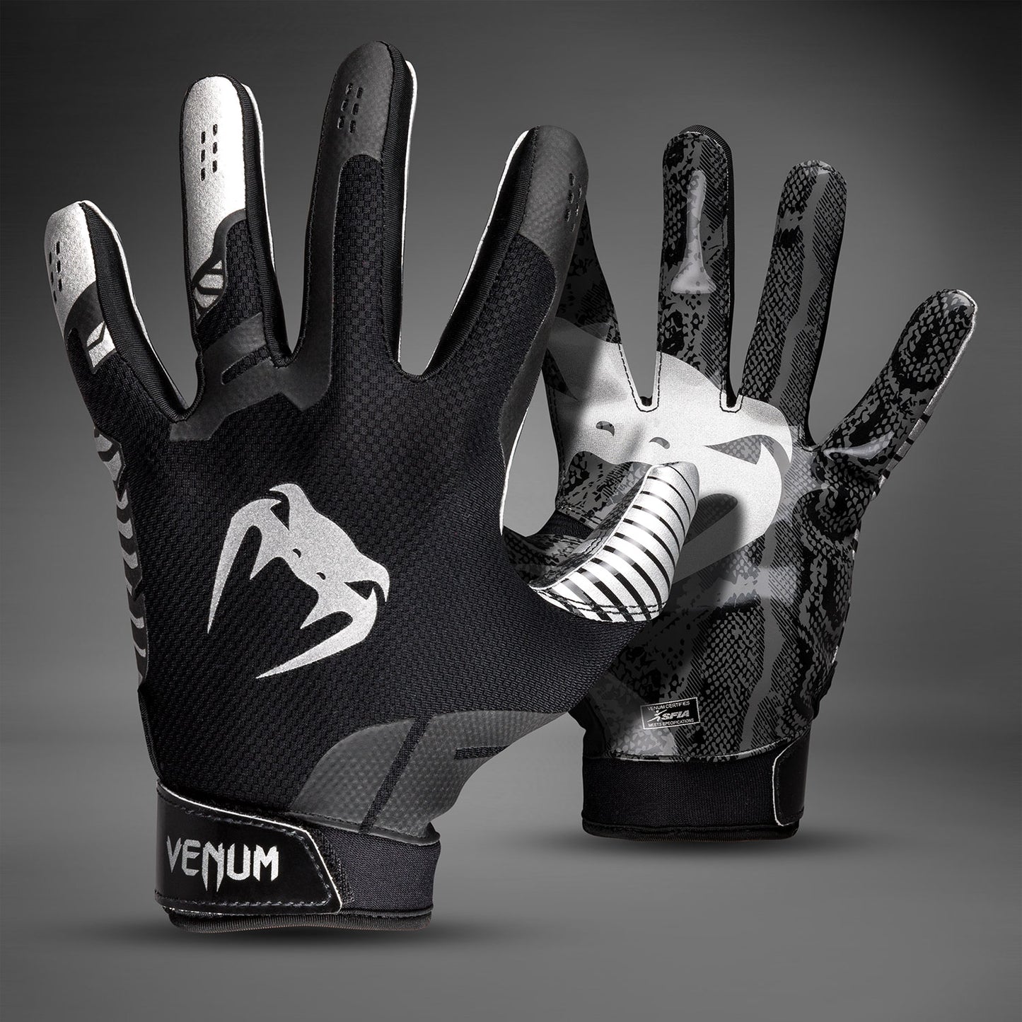 Gants de Football Venum Elite - Noir/Argent - product-type_Football Gloves
