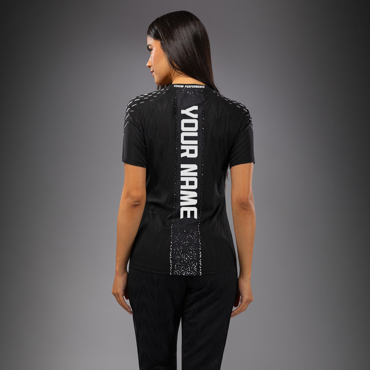 Maillot Officiel Walkout Femme Personnalisé UFC Zenith by Venum Authentic Fight Night - Noir