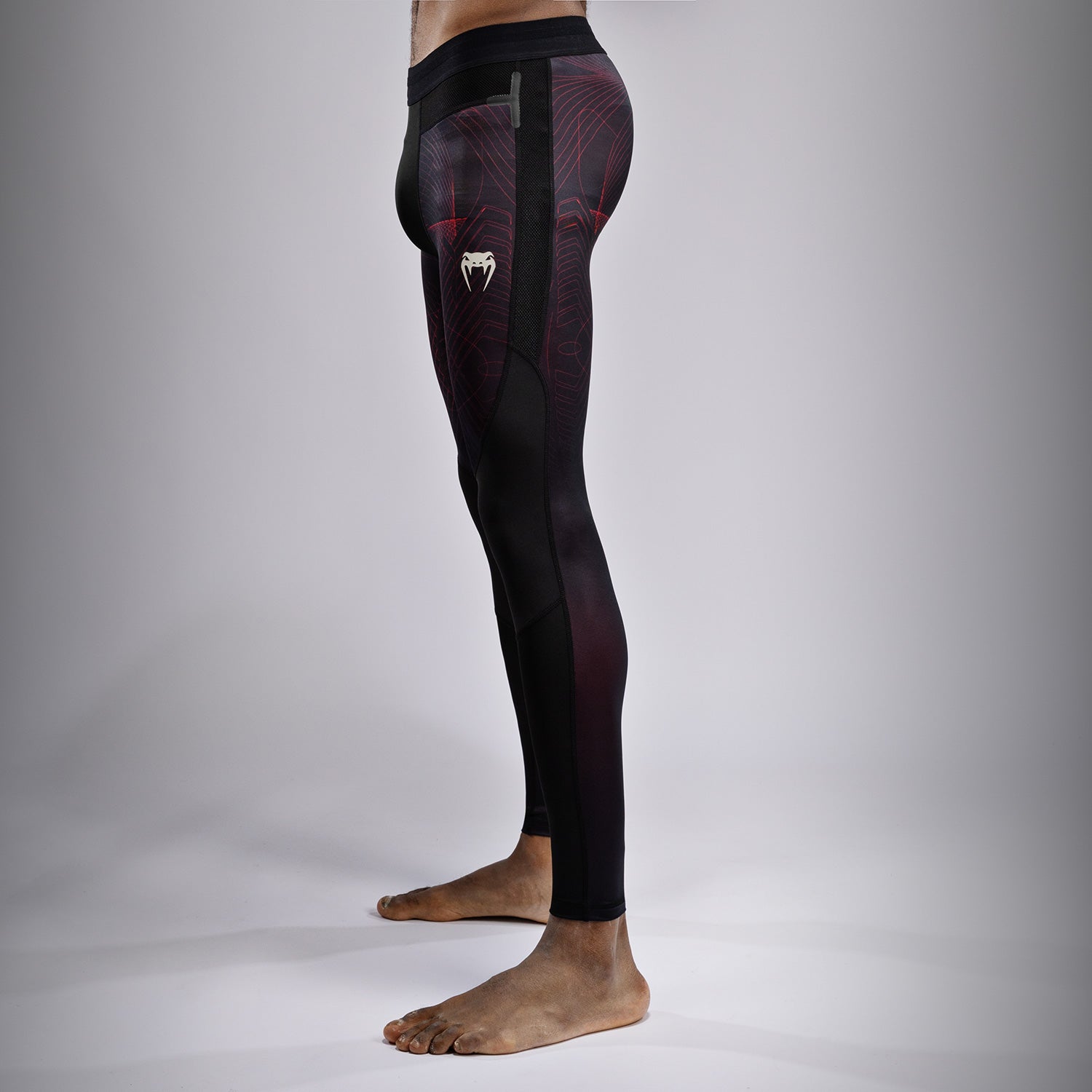 Pantalon de Compression Venum G-Fit Air pour Hommes - Noir Profond/Rouge Feu - product-type_Pantalons de Compression