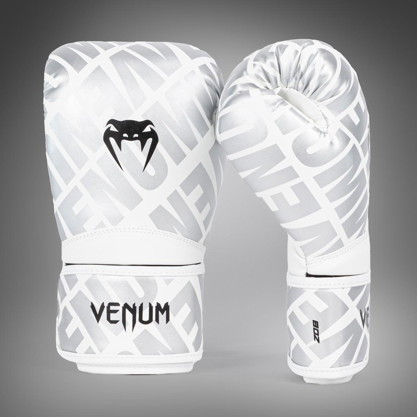 Gants de boxe Venum Contender 1.5 XT pour enfants - Blanc/Argent