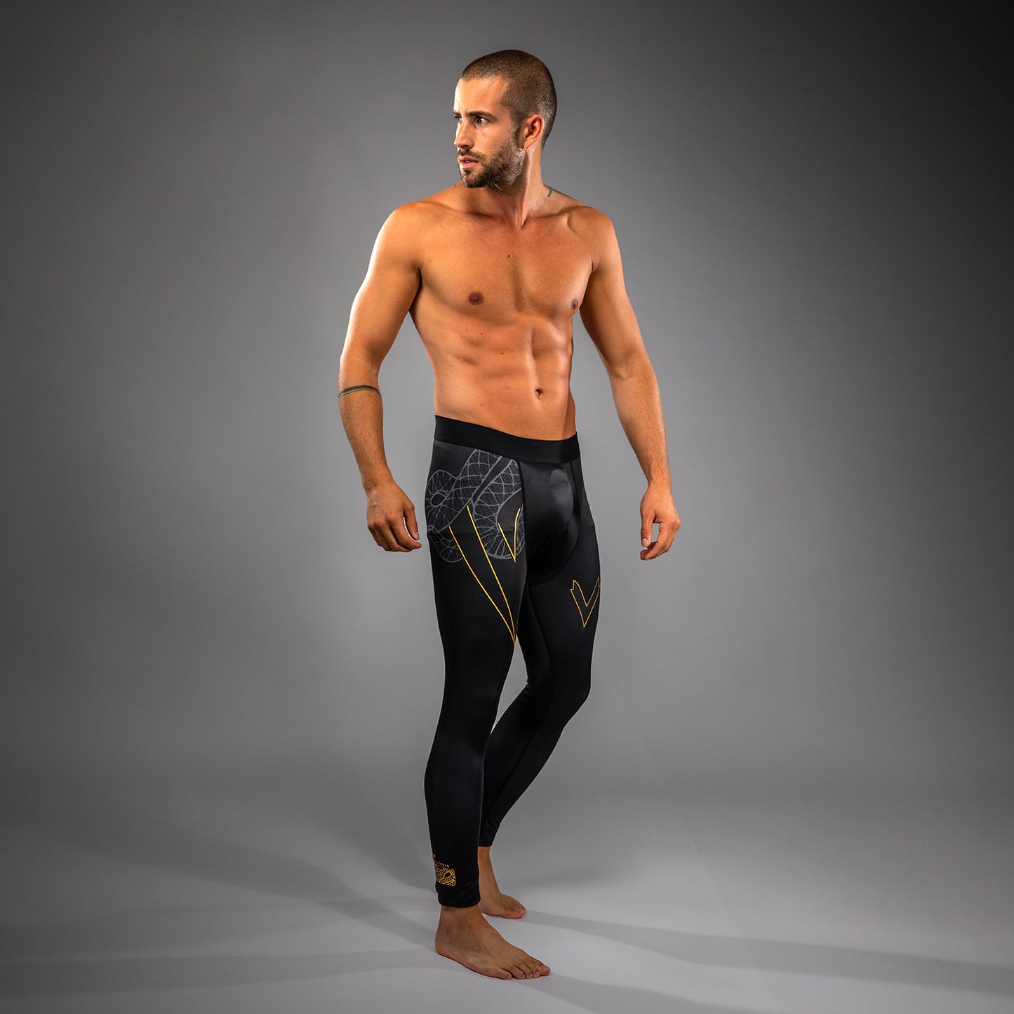 Pantalon de Compression Venum Serpenti – Noir/Argent/Or - product-type_Pantalons de Compression