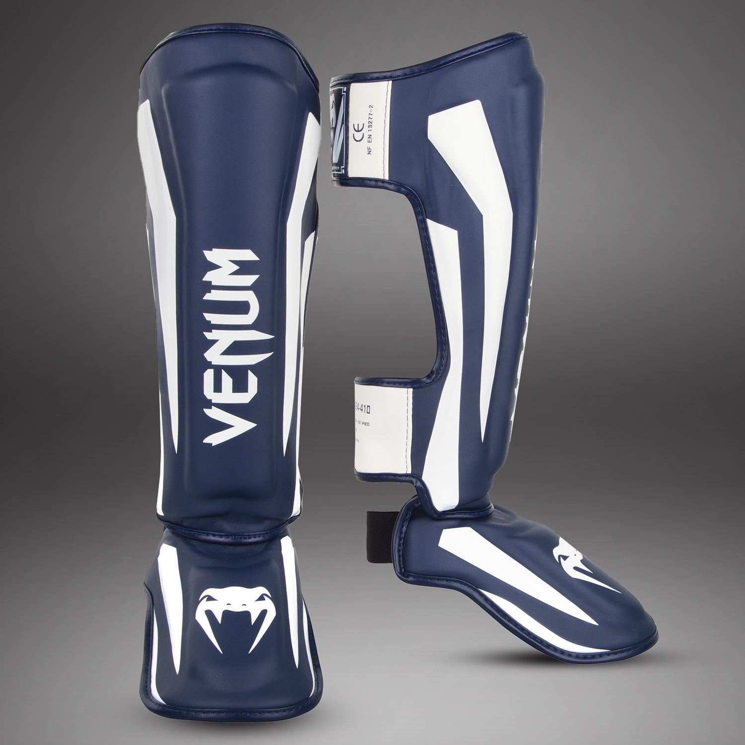 Protège-tibias Venum Elite - Bleu Marine/Blanc - product-type_Protège-tibias