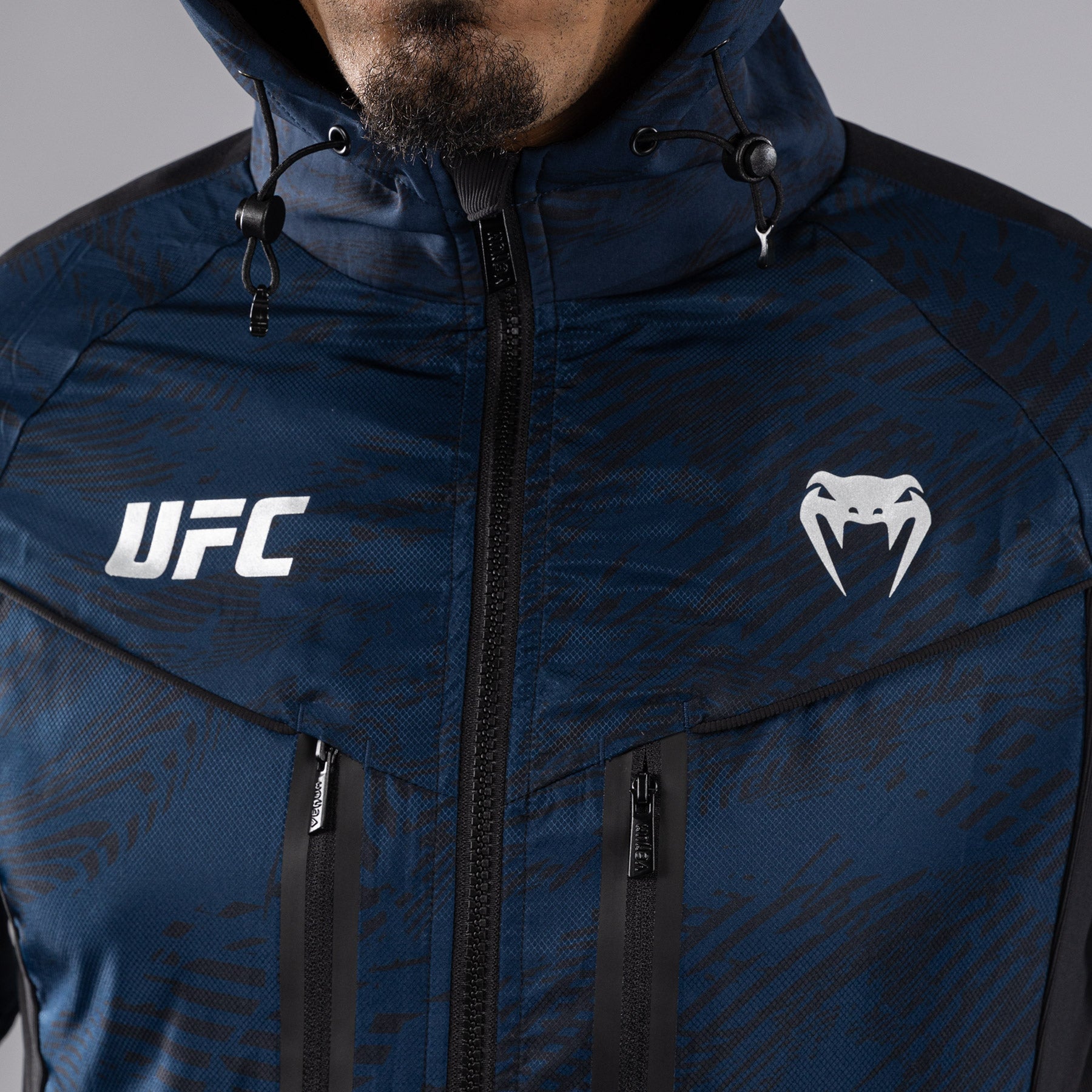 Veste à Capuche Zippé pour Hommes UFC Fusion by Venum Fight Week - Bleu Océanique - product-type_Vestes