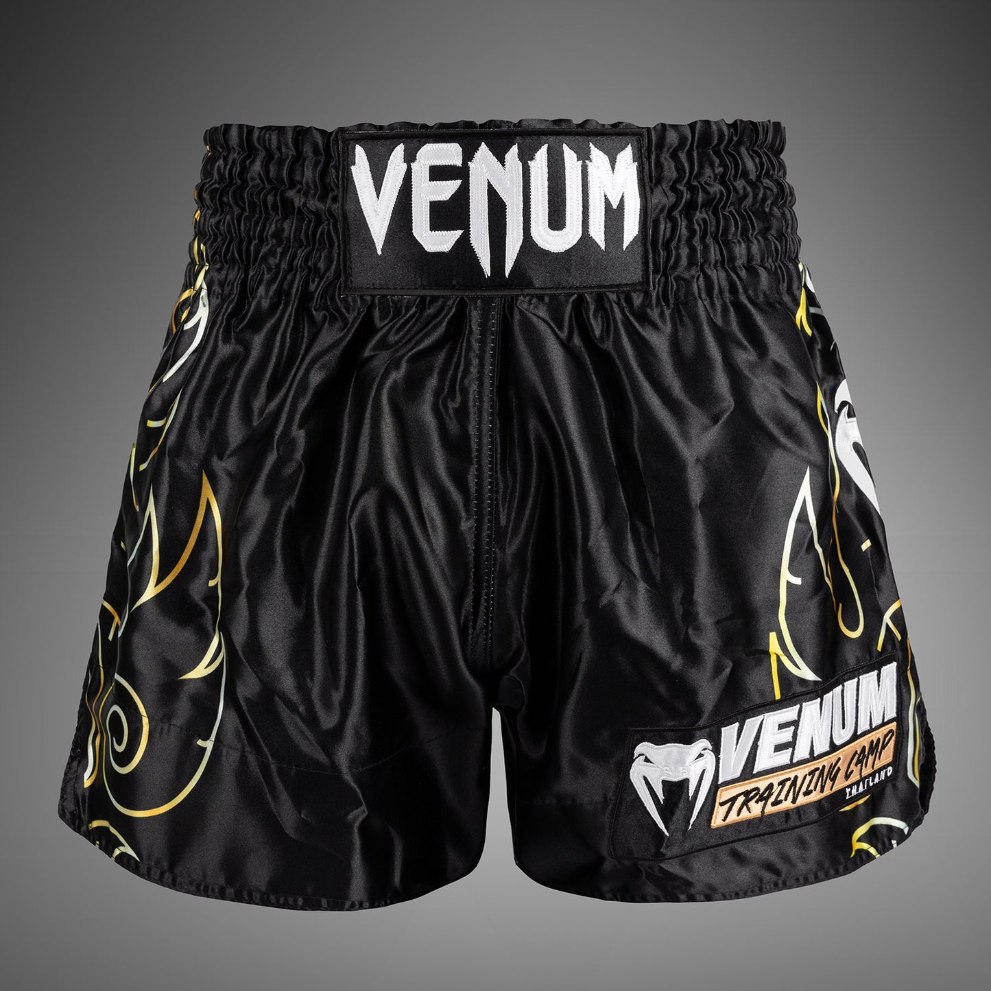 Short de Muay Thai Venum VTC Flames - Noir/Or