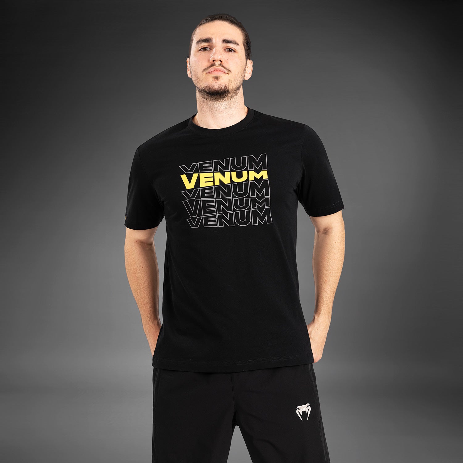 T-shirt à manches courtes pour Hommes Venum Vertigo - Noir/Jaune - product-type_T-Shirts