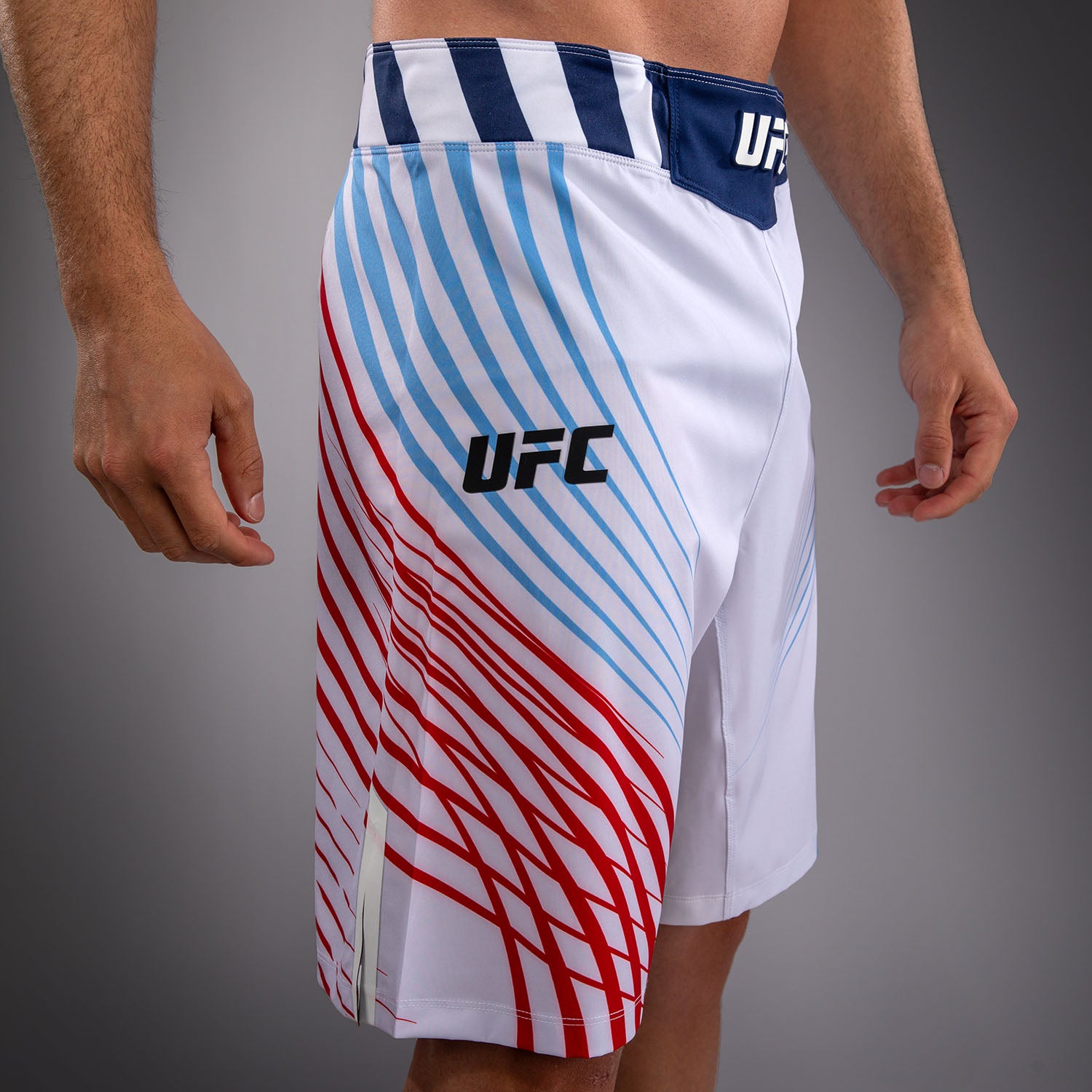 UFC Freedom 250 by Venum Authentic Fight Night Short de combat Personnalisé coupe longue pour homme - Blanc - product-type_Shorts de MMA