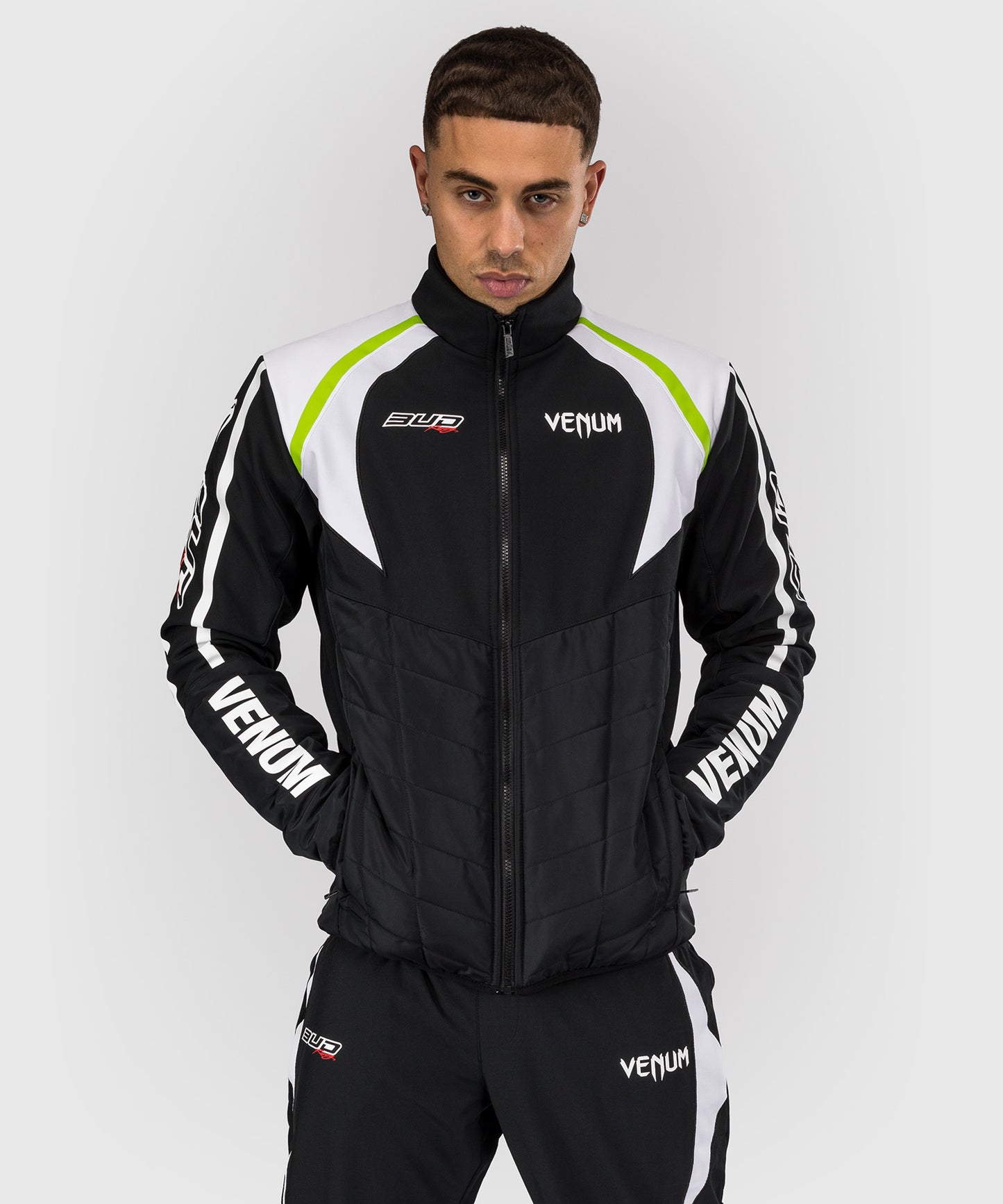 Veste pour Hommes Venum x Bud Racing - Noir/Blanc/Citron Vert - product-type_Vestes