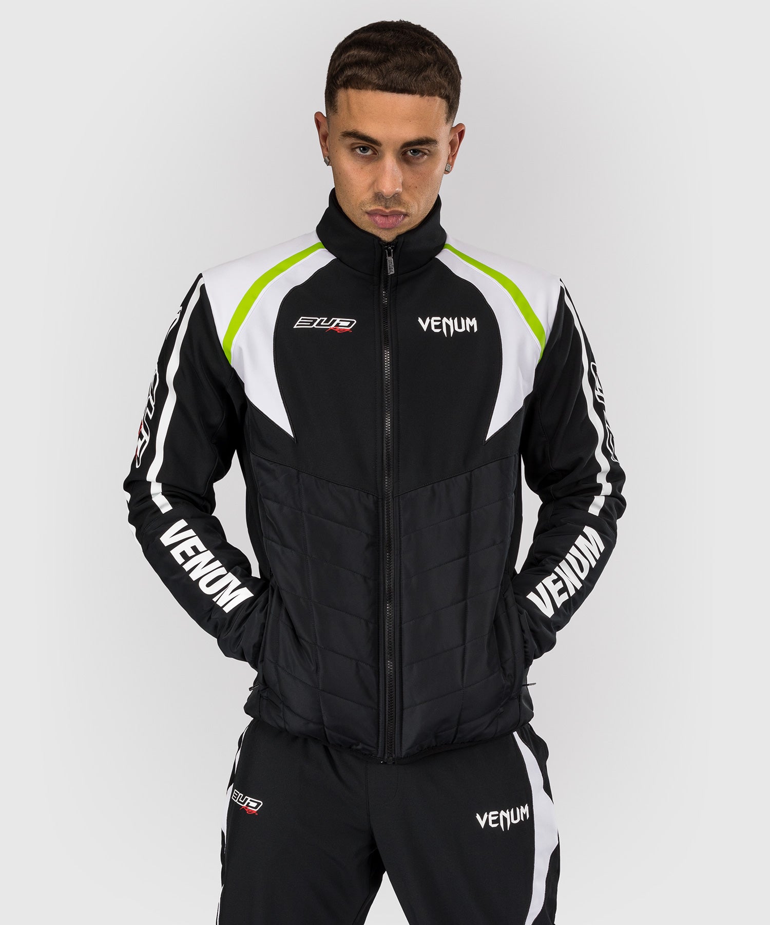 Veste pour Hommes Venum x Bud Racing - Noir/Blanc/Citron Vert - product-type_Vestes