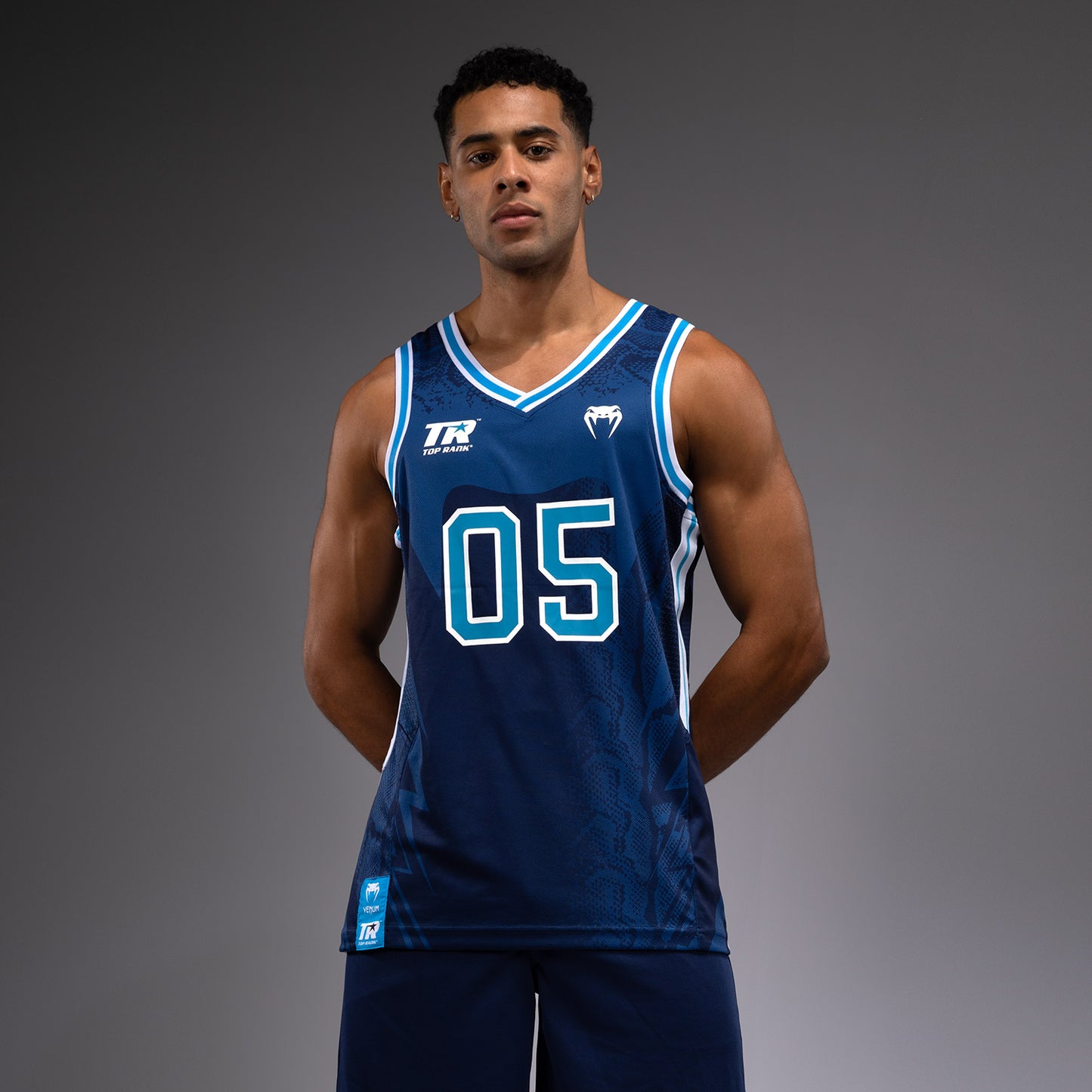 Maillot de Basket Venum x Top Rank Original pour Hommes - Bleu Marine - product-type_Débardeurs