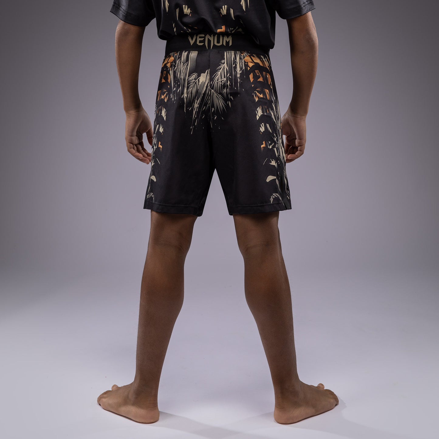 Short de Combat Venum Tiger pour Enfants - Noir/Orange Néon - product-type_Shorts de MMA
