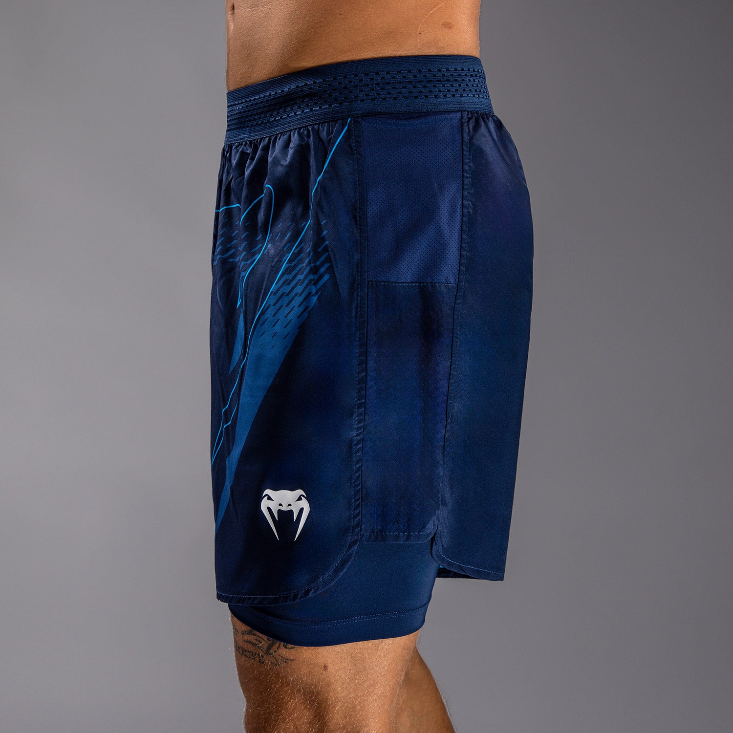 Short d'entraînement Venum x Top Rank Original pour Hommes - Bleu Marine - product-type_Shorts de training