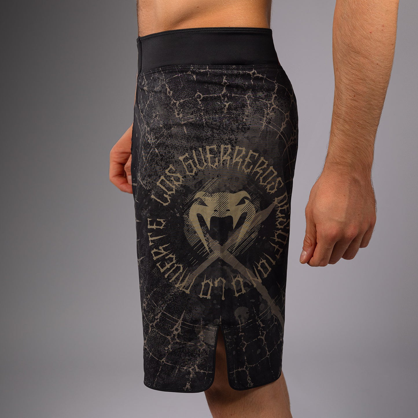 Short de Combat pour Hommes Venum Santa Muerte 5.0 - Noir Profond/Or - product-type_Shorts de MMA