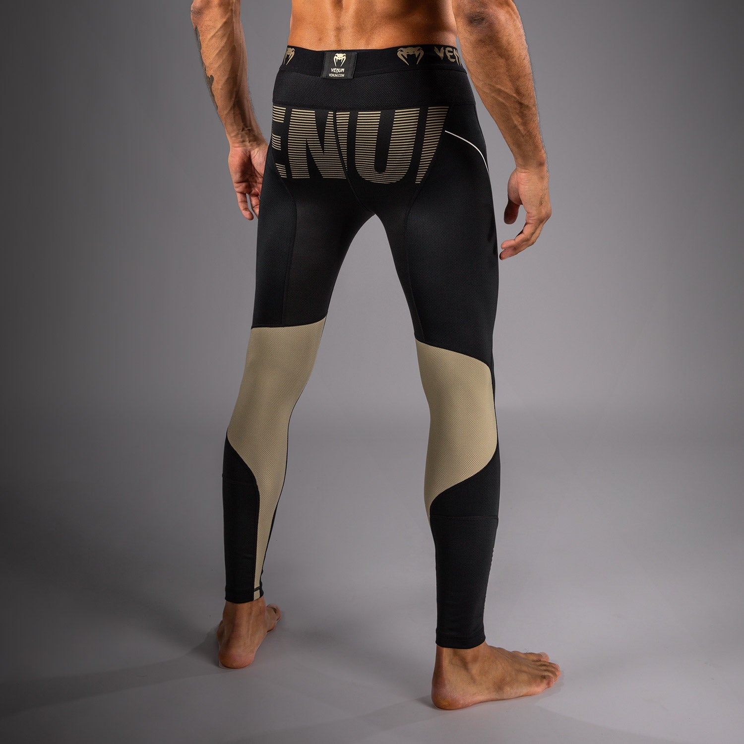 Pantalon de Compression Venum Adrenaline – Noir/Sable - product-type_Pantalons de Compression