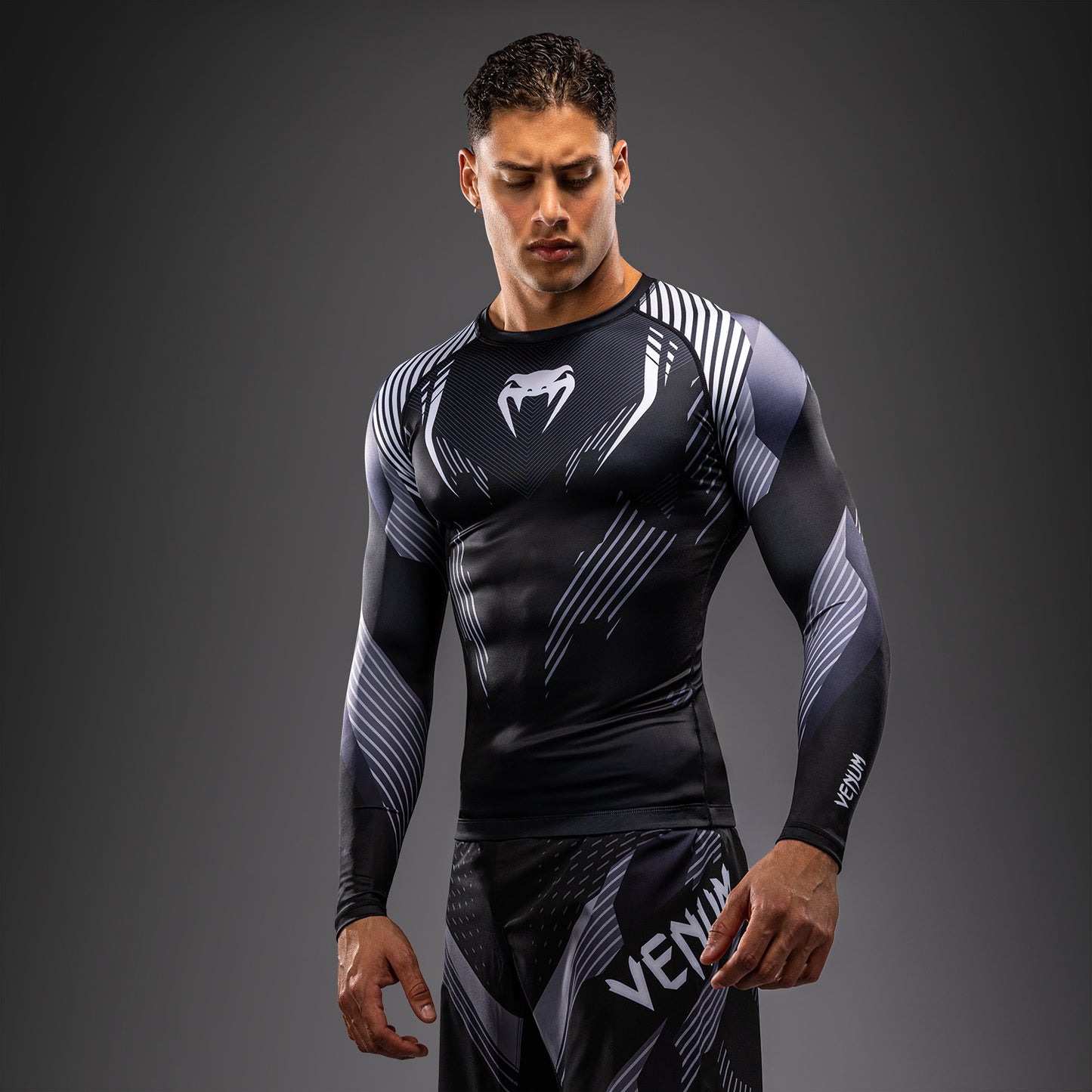 Rashguard à Manches Longues Venum No-Gi 6.0 - Noir/Blanc